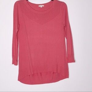 New YORK & COMPANY coral colored sweater. Size M